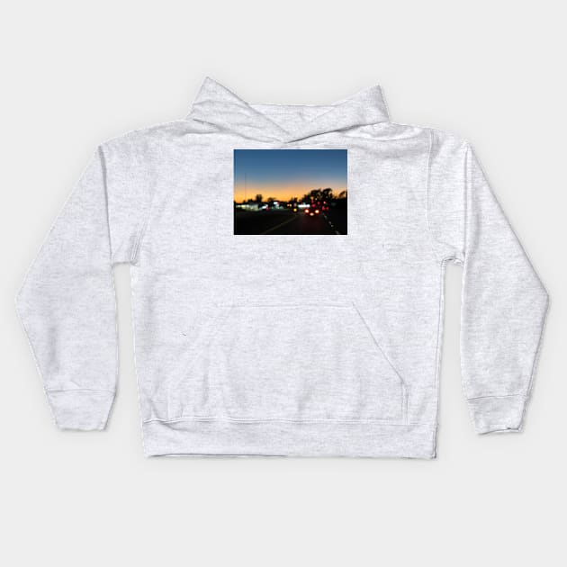 Blurry Evening Kids Hoodie by AstralPagan